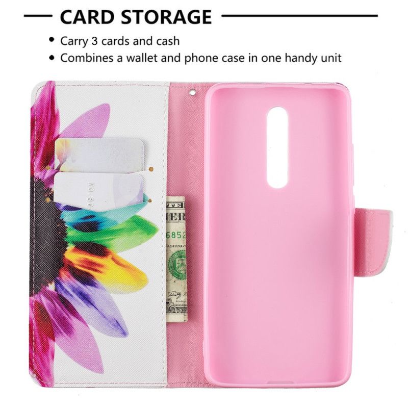 Flip Cover Læder Xiaomi Mi 9T / Mi 9T Pro Akvarelblomst Original