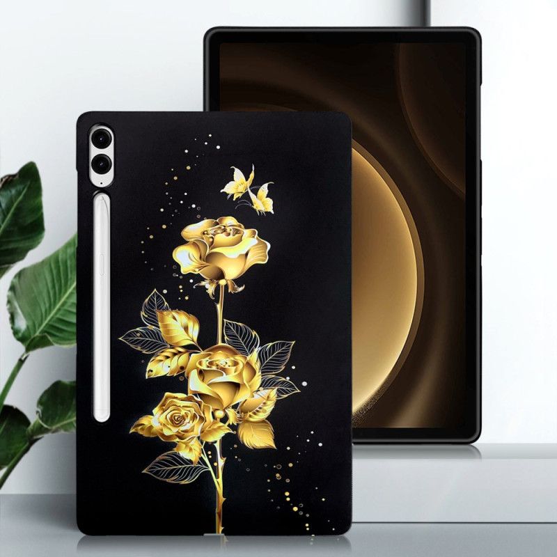 Cover Samsung Galaxy Tab S10 Plus Gyldne Roser