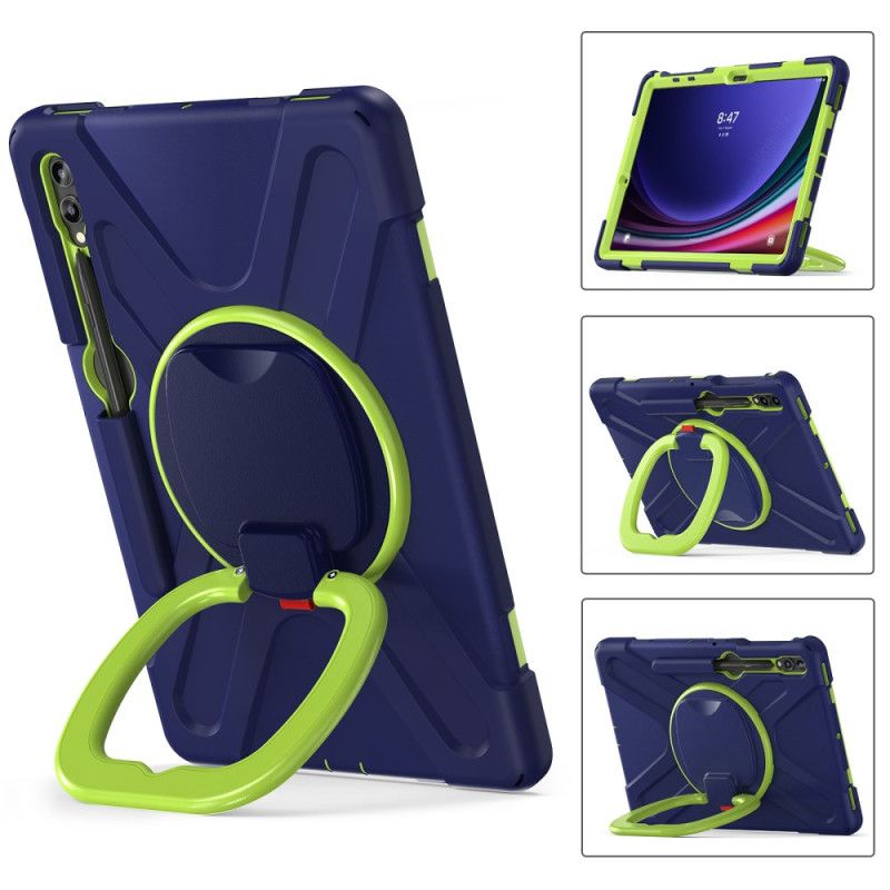 Cover Samsung Galaxy Tab S10 Plus Multifunktionel Roterende Stativ Og Håndtag