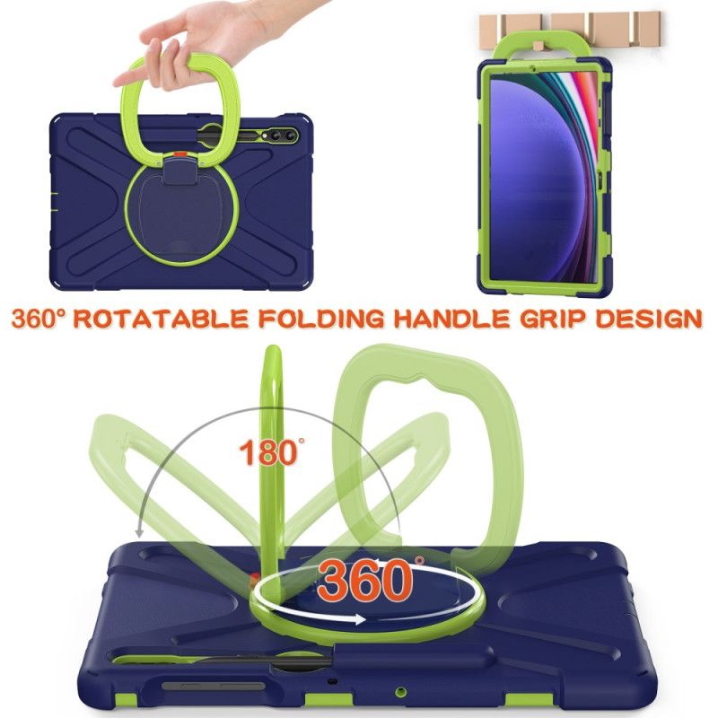 Cover Samsung Galaxy Tab S10 Plus Multifunktionel Roterende Stativ Og Håndtag