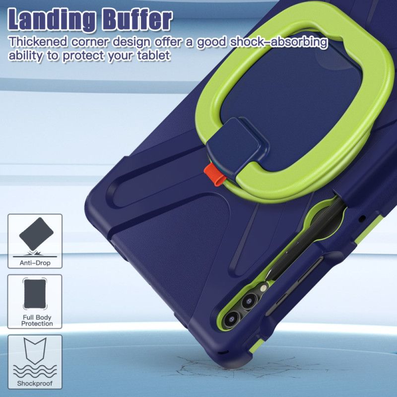 Cover Samsung Galaxy Tab S10 Plus Multifunktionel Roterende Stativ Og Håndtag