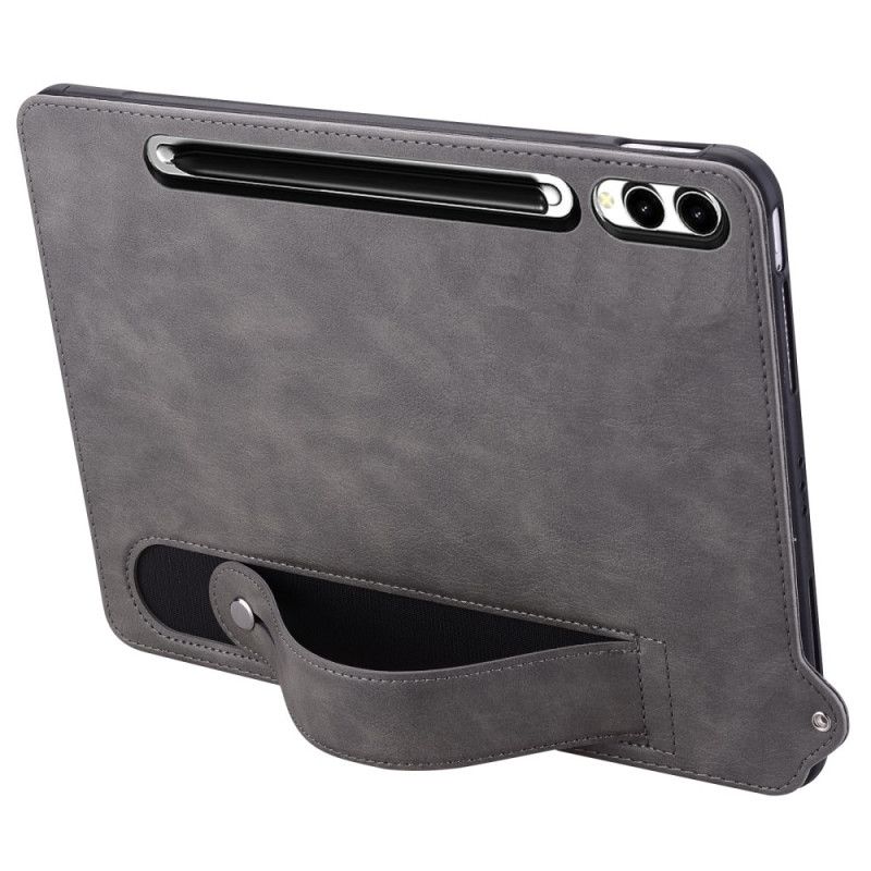 Cover Samsung Galaxy Tab S10 Plus Stylusholder Og Rem Med Lædereffekt