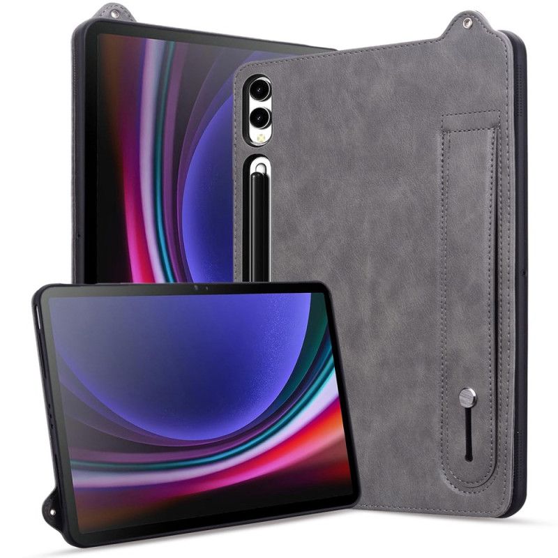 Cover Samsung Galaxy Tab S10 Plus Stylusholder Og Rem Med Lædereffekt