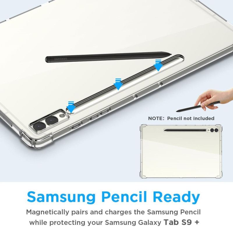 Cover Samsung Galaxy Tab S10 Plus Transparent Med Stylusholder