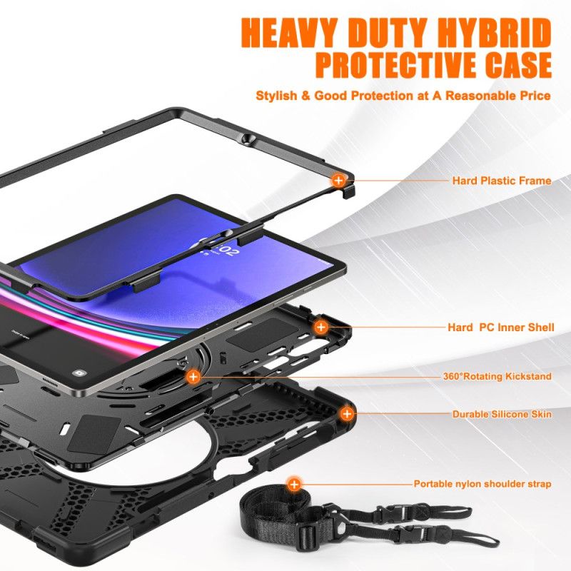 Cover Til Samsung Galaxy Tab S10 Plus Holdbar Stativ Og Skulderrem