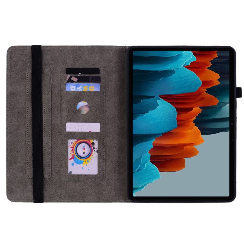 Etui Samsung Galaxy Tab S10 Plus Sommerfugle Og Roser