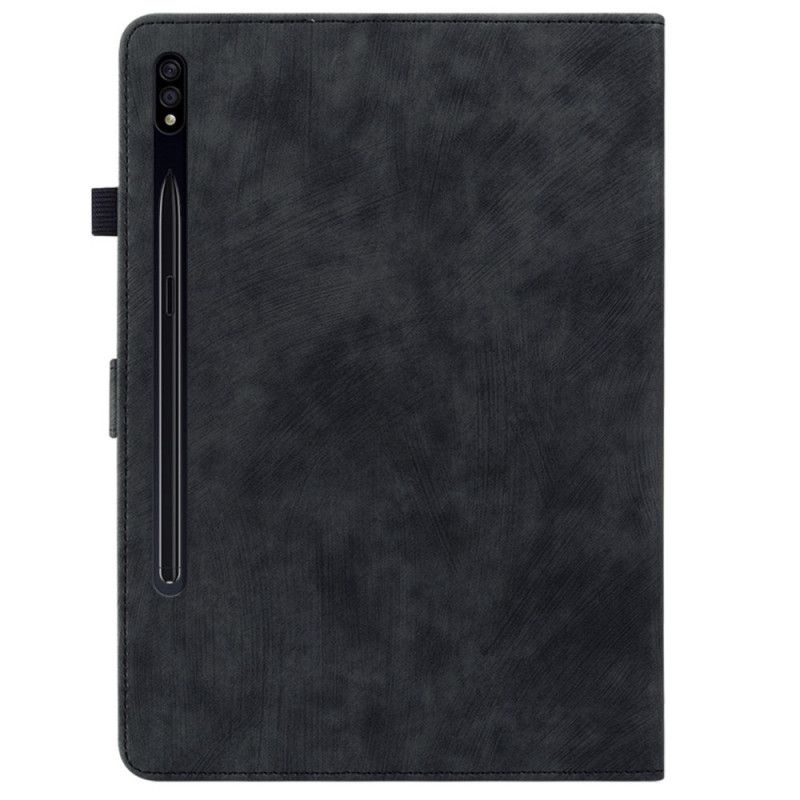Flip Cover Samsung Galaxy Tab S10 Plus Lille Tiger Med Ruskindseffekt