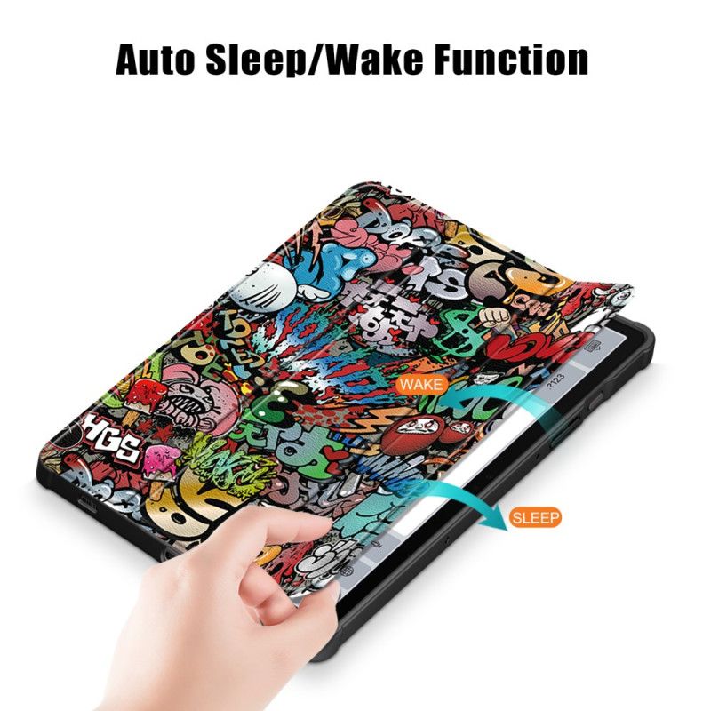 Samsung Galaxy Tab S10 Plus Graffiti Transparent Bagside