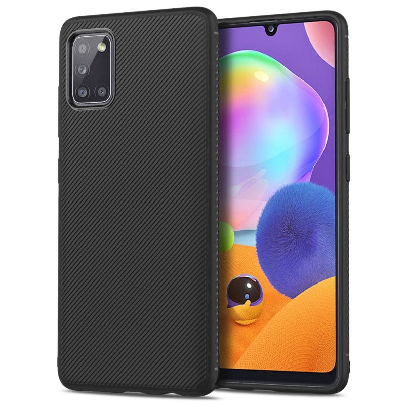 Cover for Samsung Galaxy A31 Sort Jazzserie Twill
