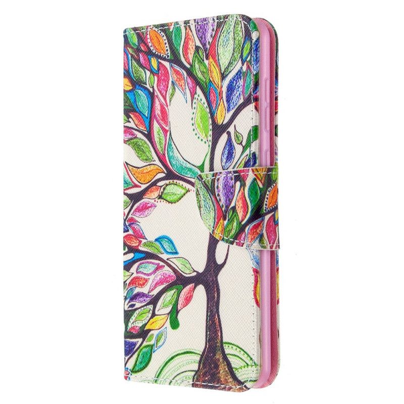 Flip Cover Samsung Galaxy A31 Mobilcover Farvet Træ