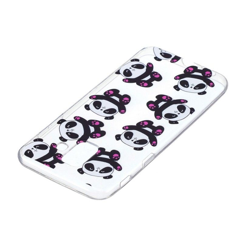 Cover Samsung Galaxy A6 Mobilcover Gennemsigtige Pandaer Har Det Sjovt