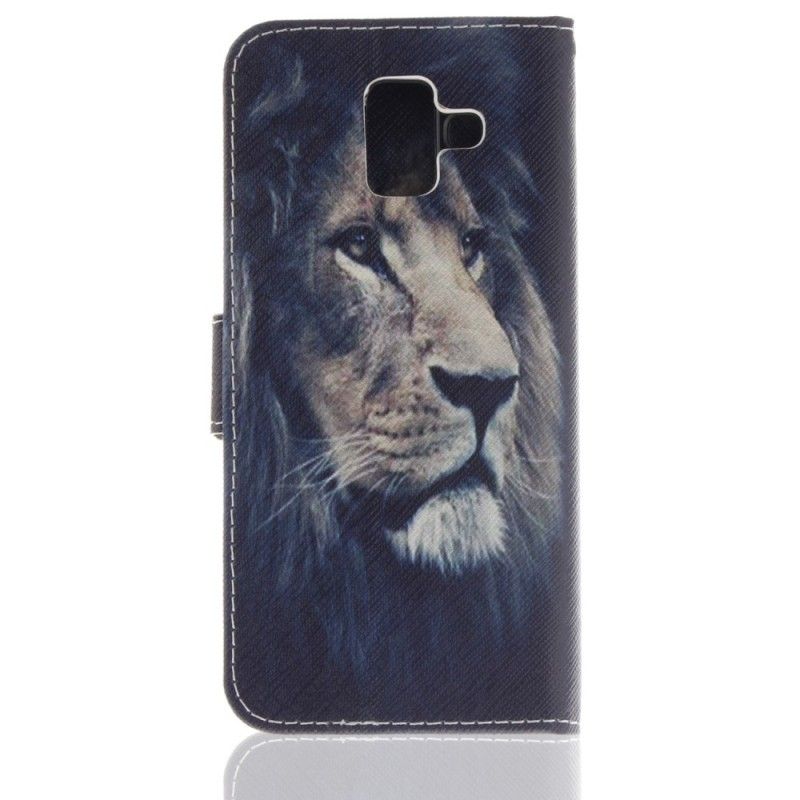 Flip Cover Læder Samsung Galaxy A6 Drømmende Løve