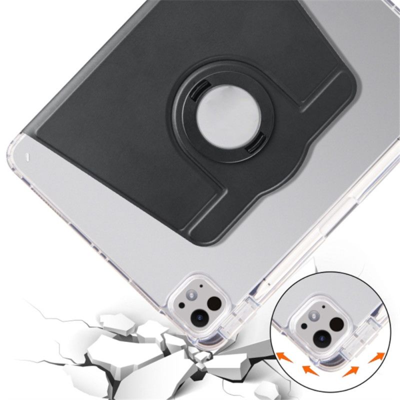 Case iPad Pro 13 (2025) Telefon Etui Roterende Stativ Og Aftagelig Gennemsigtig Bagside