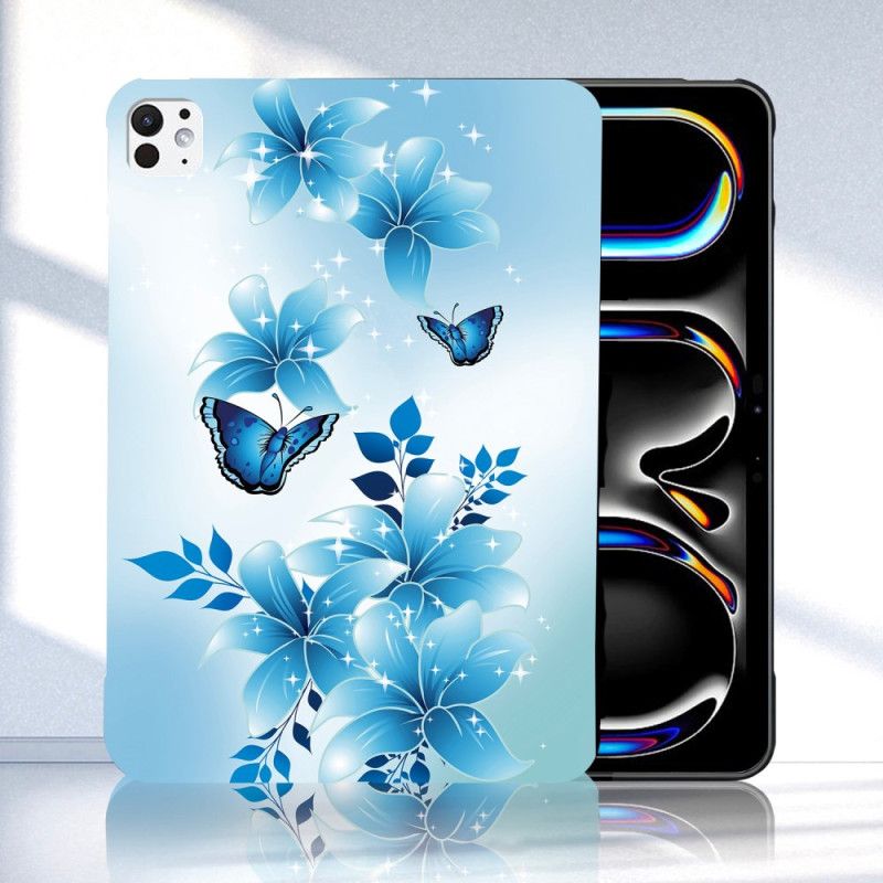 Cover iPad Pro 13 (2025) Blå Sommerfugle