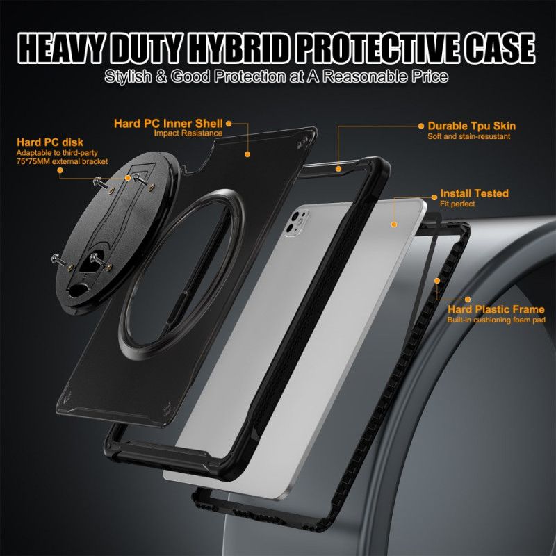 Cover iPad Pro 13 (2025) Gennemsigtig Med Stativ