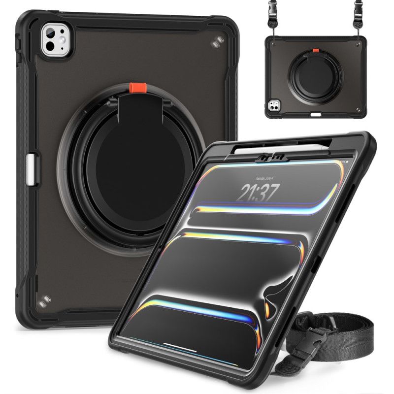 Cover iPad Pro 13 (2025) Roterende Stativ Og Skulderrem