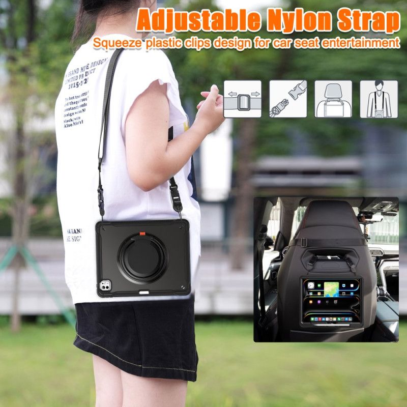 Cover iPad Pro 13 (2025) Roterende Stativ Og Skulderrem