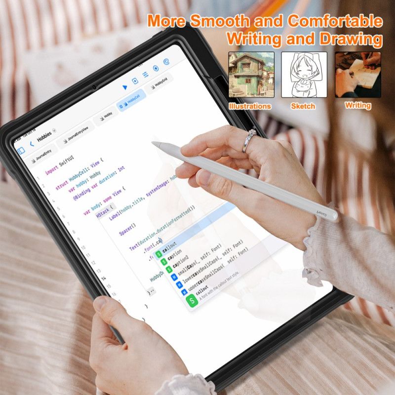 Cover iPad Pro 13 (2025) Roterende Stativ Og Stylusholder