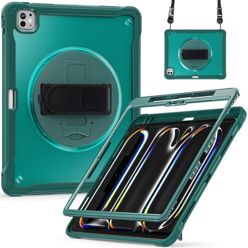 Cover iPad Pro 13 (2025) Telefon Etui Håndrem Stativ Og Skulderrem