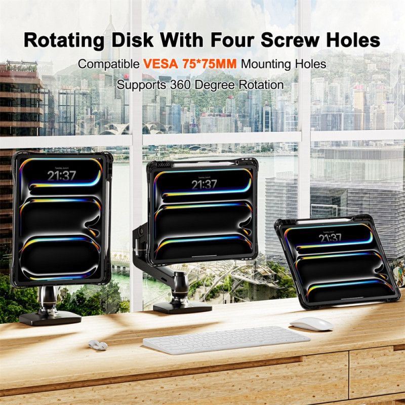 Cover iPad Pro 13 (2025) Transparent Med Stativ