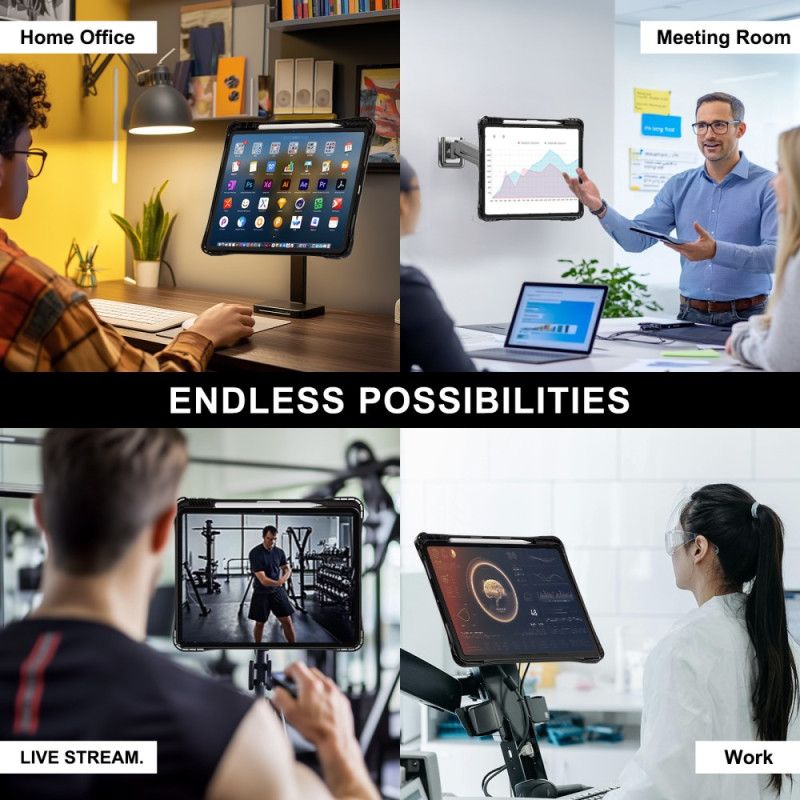 Cover iPad Pro 13 (2025) Transparent Med Stativ