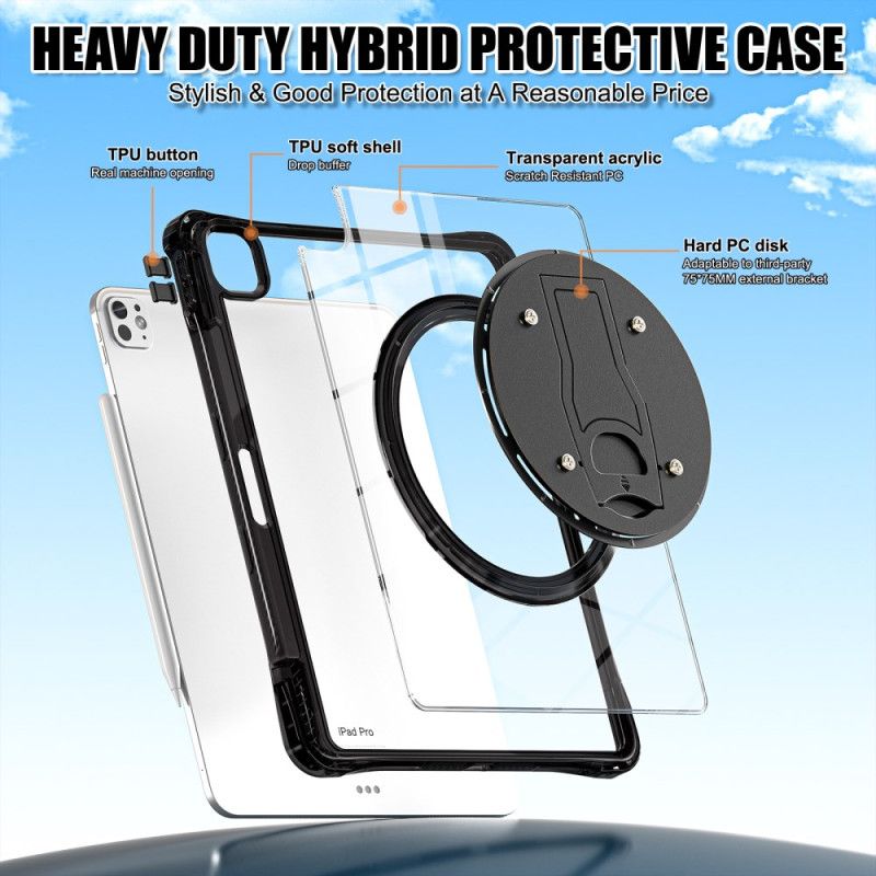 Cover iPad Pro 13 (2025) Transparent Med Stativ