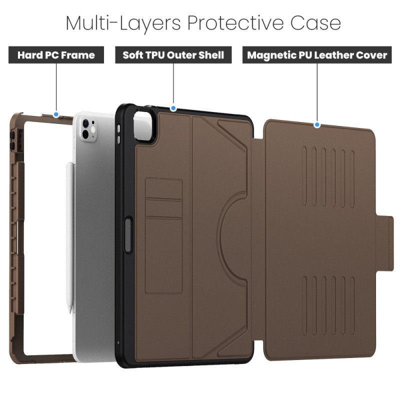 Etui iPad Pro 13 (2025) U-formet Stativ Og Kortholder