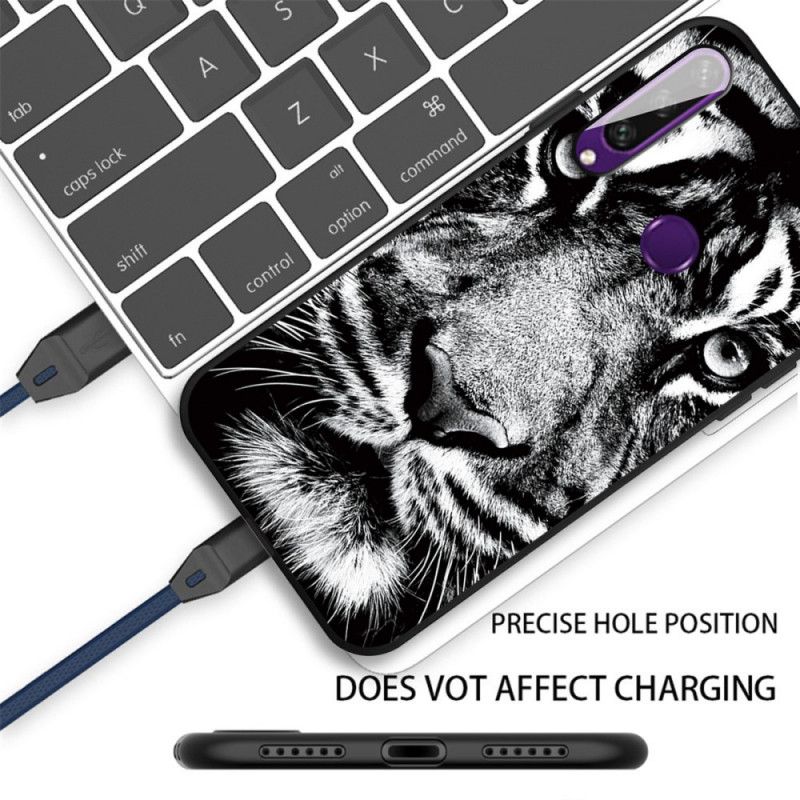 Cover Huawei Y6p Sort Og Hvid Tiger