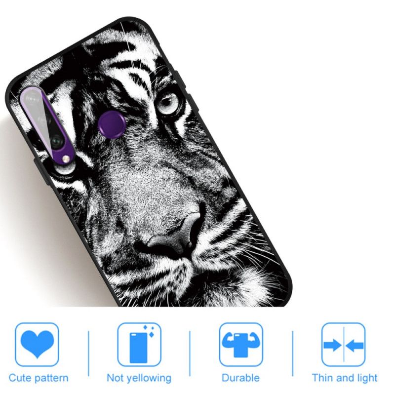 Cover Huawei Y6p Sort Og Hvid Tiger