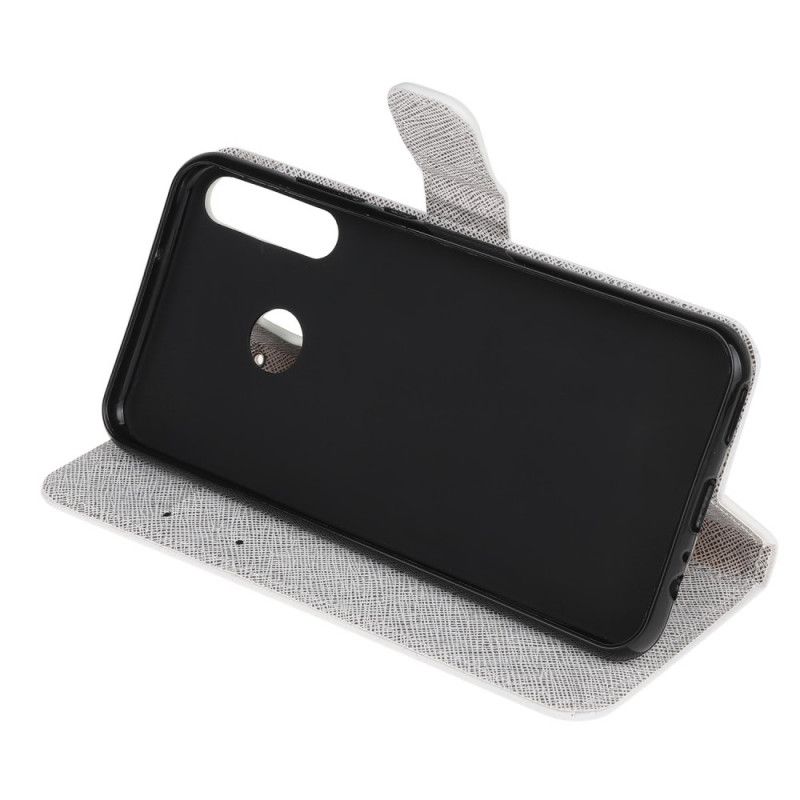 Flip Cover Læder Huawei Y6p Diamant Sommerfugle Med Rem