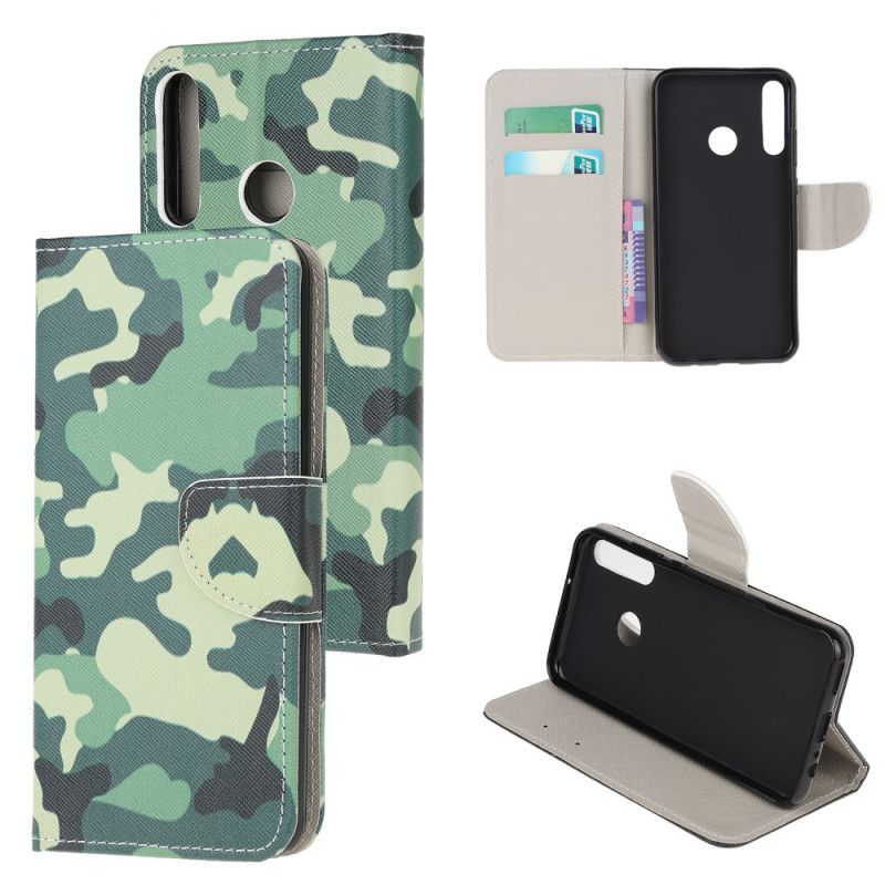 Flip Cover Læder Huawei Y6p Militær Camouflage