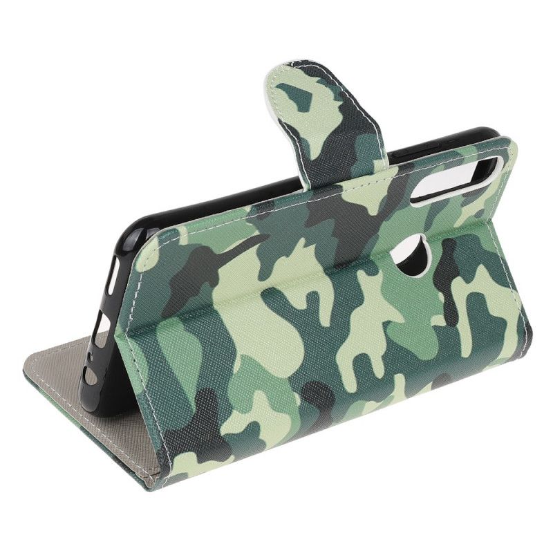 Flip Cover Læder Huawei Y6p Militær Camouflage
