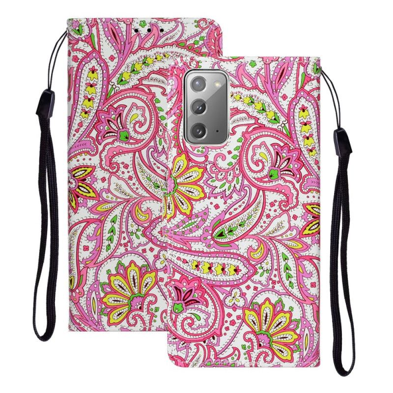 Flip Cover Læder Samsung Galaxy Note 20 Blomstermønstre Beskyttelse