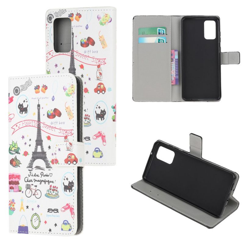 Flip Cover Læder Samsung Galaxy Note 20 Jeg Elsker Paris Beskyttelse
