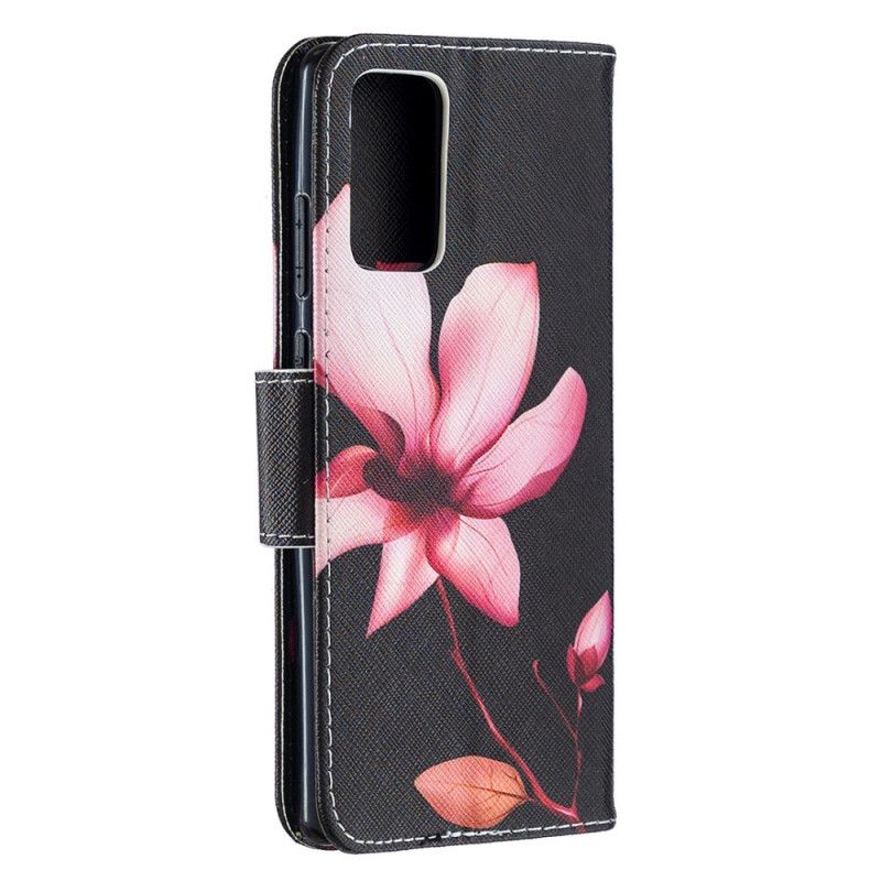 Flip Cover Læder Samsung Galaxy Note 20 Lyserød Blomst