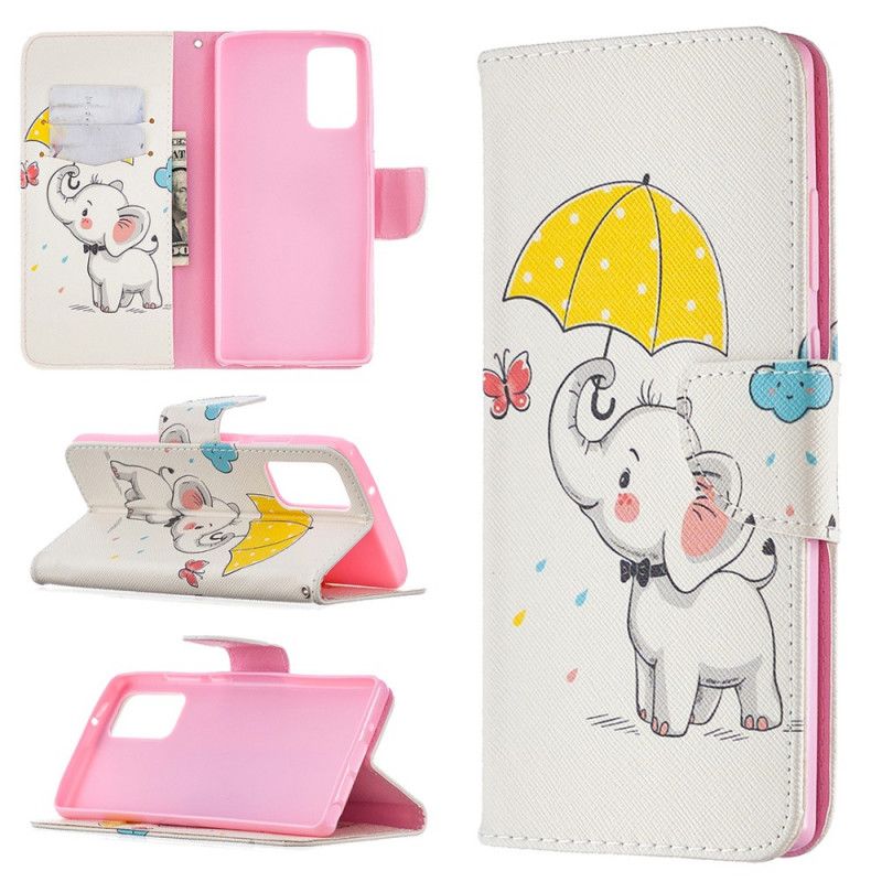 Flip Cover Samsung Galaxy Note 20 Mobilcover Baby Elefant