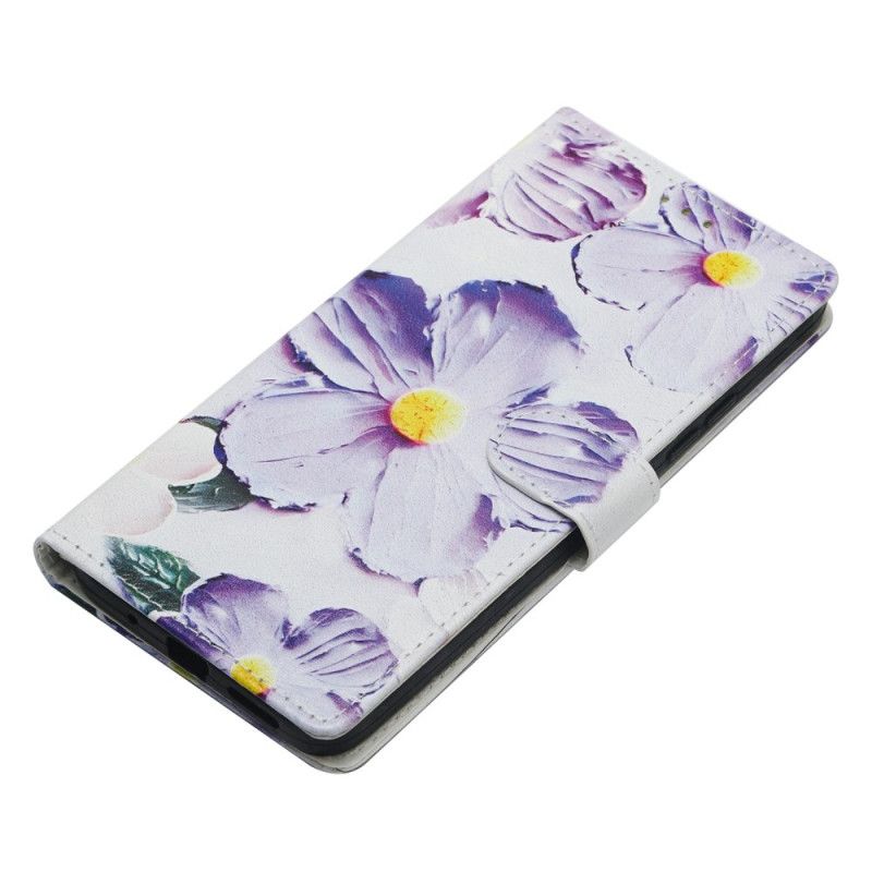 Flip Cover Oppo Reno 14 Pro 5g Blomsterdesign Violet