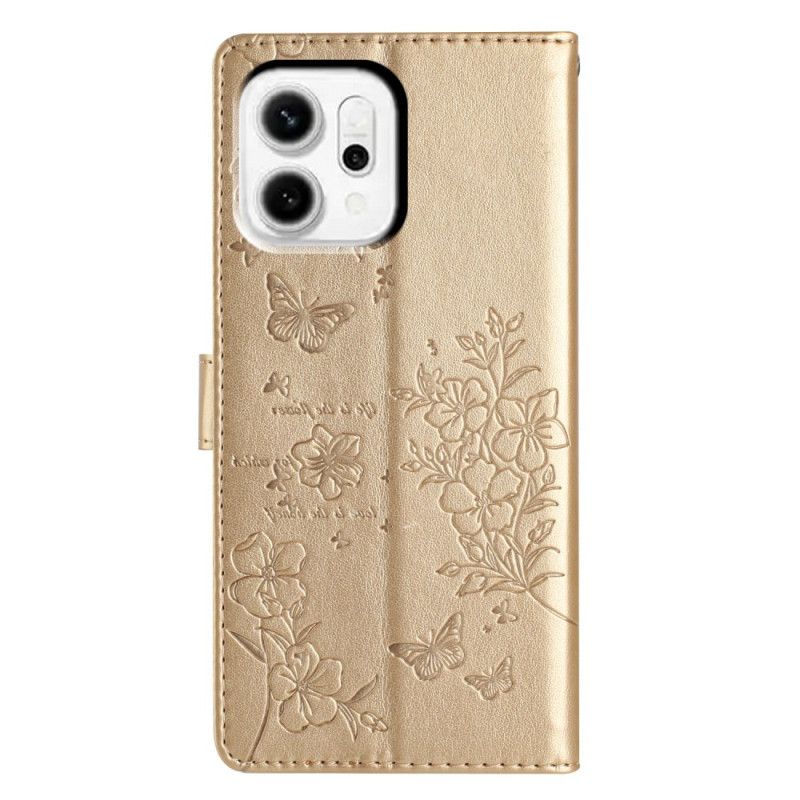 Flip Cover Oppo Reno 14 Pro 5g Blomsterprint