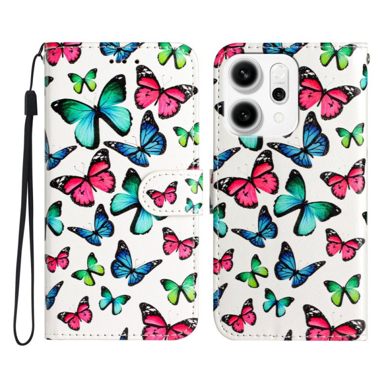 Flip Cover Oppo Reno 14 Pro 5g Farverige Sommerfugle