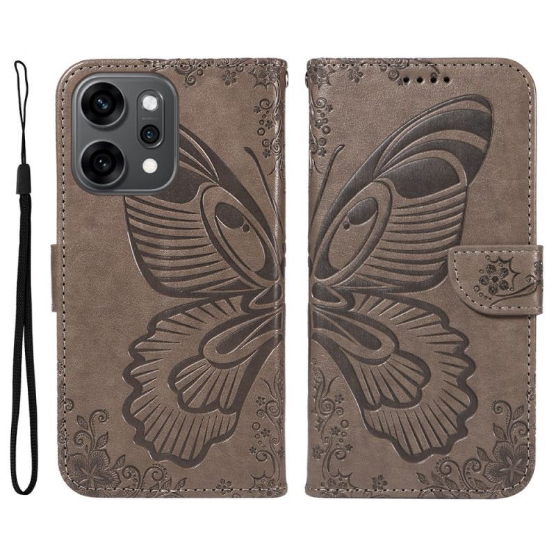 Flip Cover Oppo Reno 14 Pro 5g Grafisk Sommerfugl