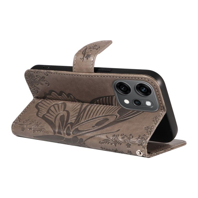 Flip Cover Oppo Reno 14 Pro 5g Grafisk Sommerfugl