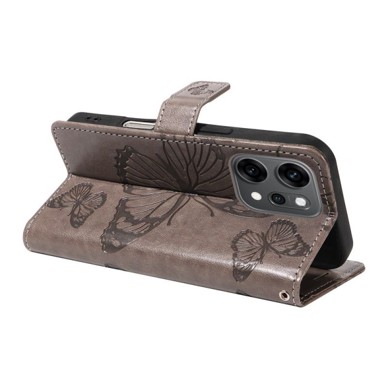 Læder Cover Oppo Reno 14 Pro 5g Kæmpesommerfugle