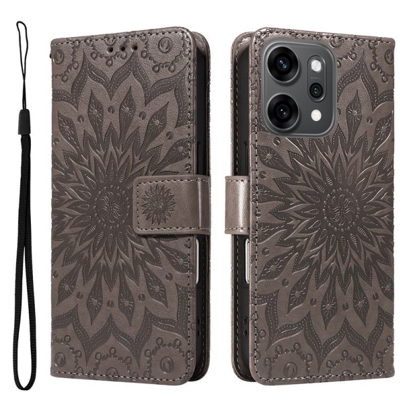 Læder Cover Oppo Reno 14 Pro 5g Telefon Etui Mandala