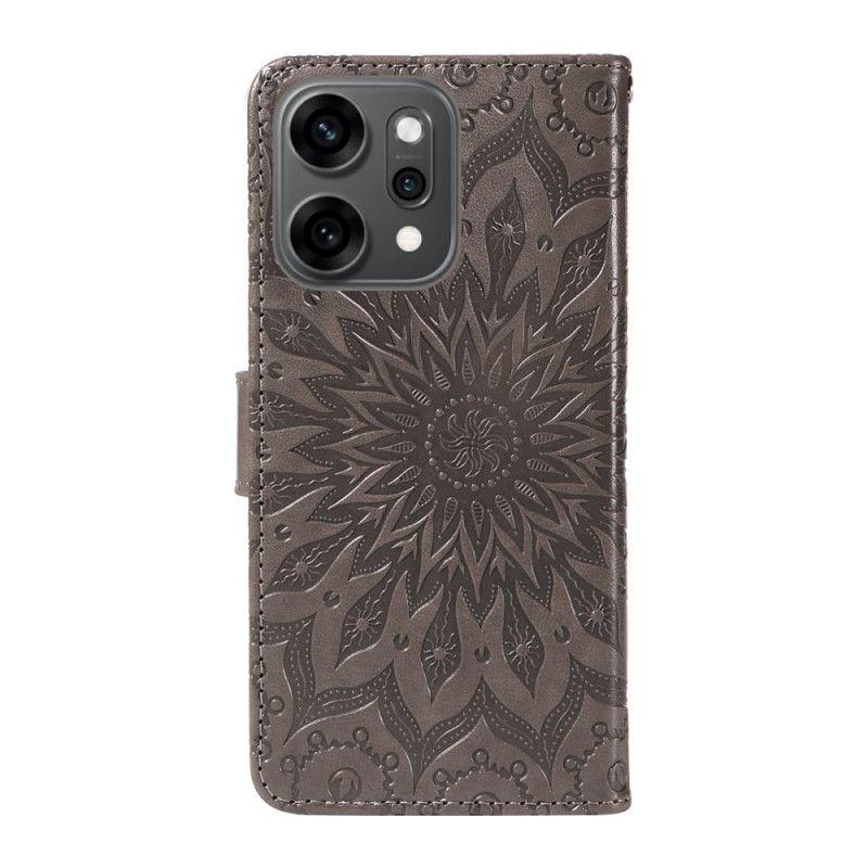 Læder Cover Oppo Reno 14 Pro 5g Telefon Etui Mandala