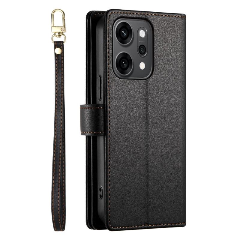 Læder Cover Oppo Reno 14 Pro 5g Telefon Etui Rem Og Skulderrem