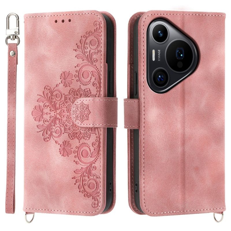 Flip Cover Huawei Pura 70 Pro Blonde Med Rem Og Skulderrem