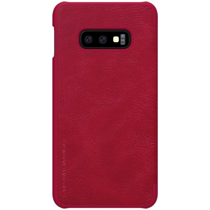 Læder Cover Samsung Galaxy S10e Hvid Nillkin Qin-Serie Original