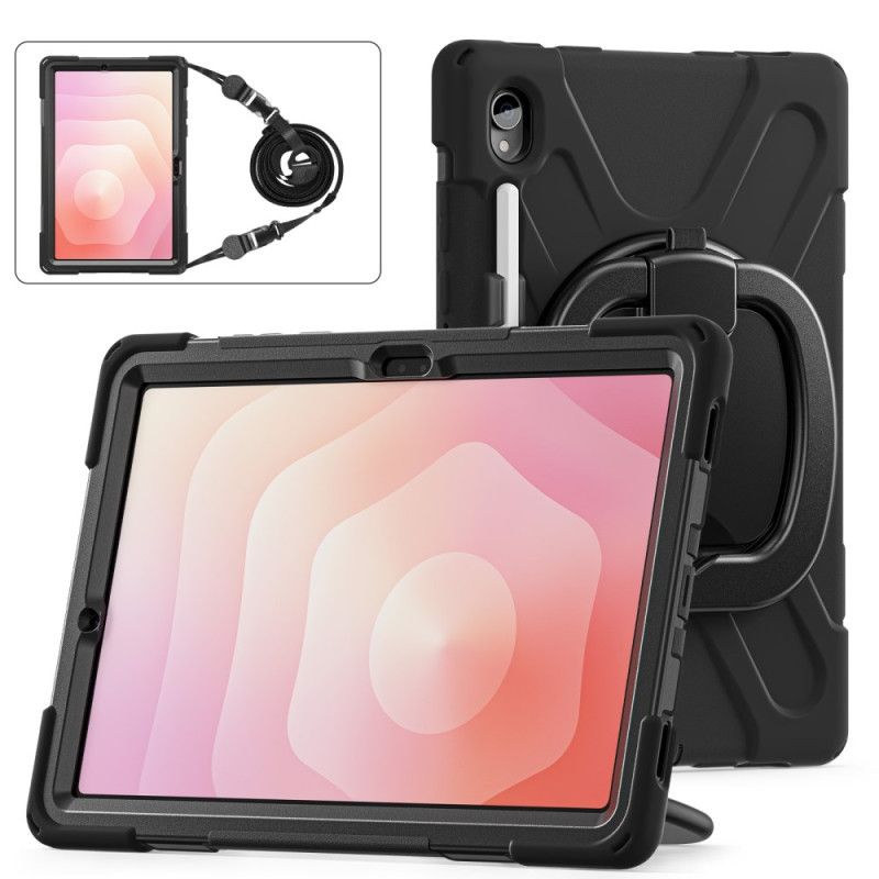 Cover Samsung Galaxy Tab S11 Tredobbelt Beskyttelse Med Skulderrem Og Ringholder