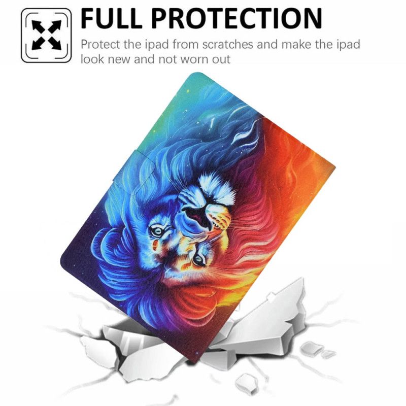 Flip Cover Samsung Galaxy Tab S11 Farvet Løve