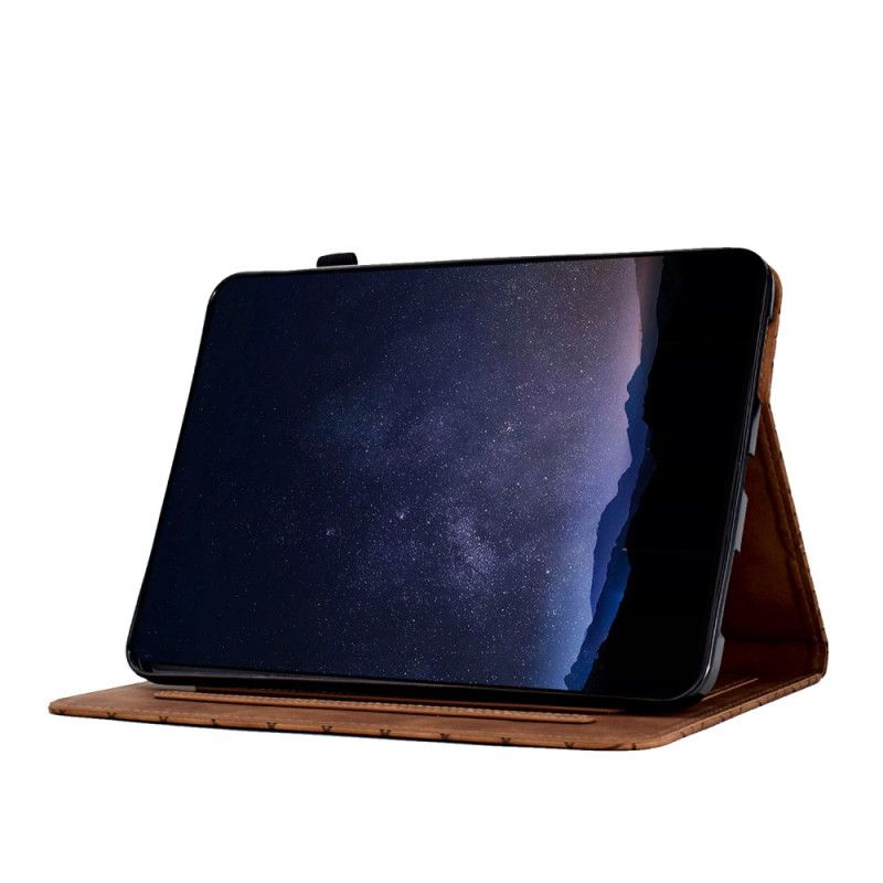 Flip Cover Samsung Galaxy Tab S11 Geometrisk Mønster Med Ruskindseffekt